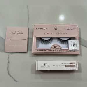House of Lashes Demure Lite with Clear Glue and Lash Ruler New in Boxes
